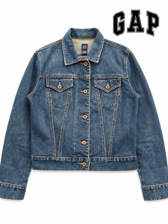 GAP Jackets & Blazers - GAP Classic Blue Denim Trucker Jacket | Women's | Button Front | Vintage Wash